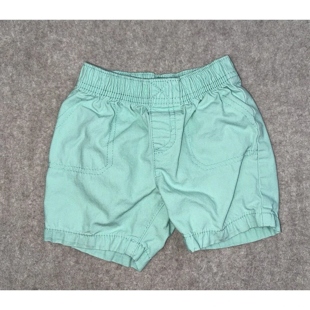 Carters Boys 18 Month Mint Green Pull On Shorts